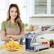 Resim 1 Adet, Paslanmaz Çelik Meyve Kesme Makinesi, Sebze Doğrayıcı, Patates Dilimleyici, Fransız Kızartması Kesici, Sebzeli Doğrayıcı, Karavan Mutfak Aksesuarları 