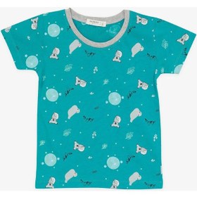 Resim Breeze Girls & Boys Erkek Bebek Şortlu Pijama Takımı Kuala Desenli 9 Ay-3 Yaş, Petrol Yeşili-petrol Yeşili Petrol Yeşili 