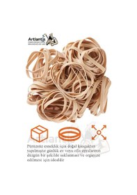 Resim Kalın Ambalaj Lastiği 50 Gr 25 Li 1 Paket %100 Kauçuk 64x6mm Geniş Büyük Paket Lastik Kasa Poşet Taşıma Lastiği 