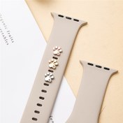 Resim 1 adet/3 adet Taşlı Köpek Pati Dekoratif Tırnak Takı Seti - Akıllı iwatch için mükemmel - Spor Silikon Saat Kayışı Dekorasyon Aksesuarları, Pil Olmadan 