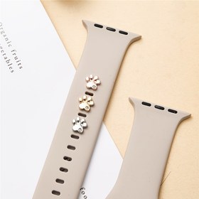 Resim 1 adet/3 adet Taşlı Köpek Pati Dekoratif Tırnak Takı Seti - Akıllı iwatch için mükemmel - Spor Silikon Saat Kayışı Dekorasyon Aksesuarları, Pil Olmadan 