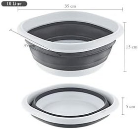 Resim Katlanır Badya Akordiyon Leğen 10 Litre 