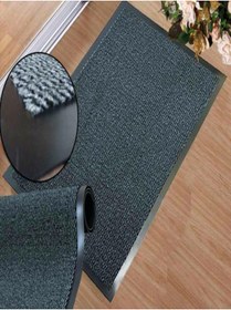 Resim Ehil Halı Siyah Gri Nem Alıcı Toz Kontrol Paspası 90x150 