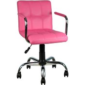 Resim Mobilyakeyfi Bürocci Carla Çalışma Koltuğu-Pembe Deri-9503D0120 