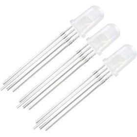 Resim 50 Adet 5 Mm Rgb Led Diyot Üç Renkli Çok Renkli Kırmızı Yeşil Mavi 4 Pinli Ortak Katot Aydınlatma Elektronik Bileşenleri Işık Yayan Diyotlar Diğer 