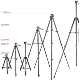 Resim Neepho Profesyonel Tripod Bluetooth Kumanda, Telefon Tutucu ve Çantalı Tripod 140 cm 