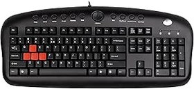 Resim A4tech A4 Tech KB-28G Q Türkçe Multimedya Gaming (Oyuncu) Klavye, Oyunculara Özek Kaucuk Değiştirilebilir (A,S,W,D ) Tuşlar Siyah 
