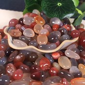 Resim Canlı Afrika Kan Taşı Kristal Cipsleri, 100g - DIY Ev Dekoru, Akvaryum Süsleri, Vazo Dolguları & Aromaterapi için Parlatılmış Düzensiz Taşlar 