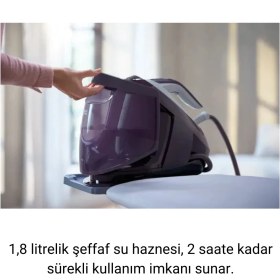 Resim Philips Phılıps 2700 Watt 600 gr Şok Buharlı , Otomatik Kapanan Buhar Kazanlı Ütü Mor (PSG805030) 