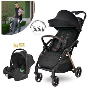 Resim Lorelli Loret Otomatik Katlanan Kabin Boy & Travel Set Bebek Arabası - Black 