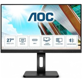 Resim AOC 27" IPS Q27P2CA 4MS 75HZ HDMI-DP USB-C KURUMSAL PIVOT MONİTÖR 2560X1440 