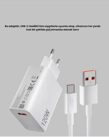 Resim Flzdgnkr 120w Hızlı Şarj Başlığı Ultra Güçlü Type-c Adaptör Kablo Dahil 