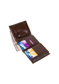 Resim Tuldar Erkek Deri Bozuk Para Hazneli Kartlık Cüzdan 10x12cm Tul515 Kahverengi 