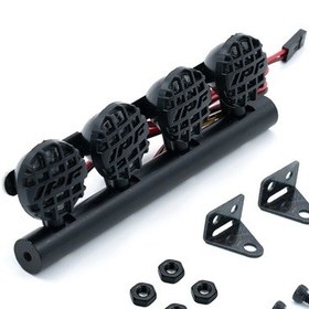 Resim Skycity 1/10 Traxxas Trx-4 Trx4 Axial Scx10 90046 Rc4wd D90 Km2 İçin Gerçekçi Led Araç Aydınlatma Seti, 4'lü Ipf Yuvarlak Çerçeve 