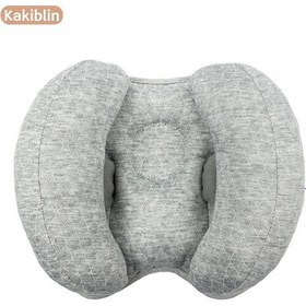 Resim Bebek Yenidoğan Boyun Yastığı Bebek Arabası Baş Sabit Koruma Yastığı Çocuk Araba Koltuğu Baş Yastığı Saf Gri 