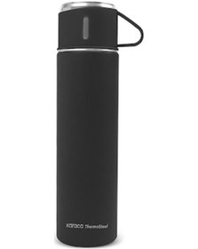 Resim Karaca Thermosteel Nature Bardaklı Çelik Sızdırmaz Termos Siyah 550 ml 
