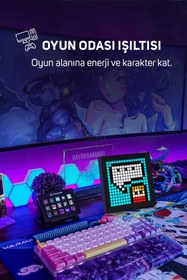 Resim Divoom Pixoo 16x16 Piksel Led Ekranlı App Kontrollü Akıllı Resim Çerçevesi 