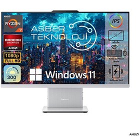 Resim Lenovo Ideacentre 27ARR9 R7-7735HS 27" 40 GB RAM 2 TB SSD FHD W11Pro All In One - Kablosuz Klavye ve Mouse AsberTech 