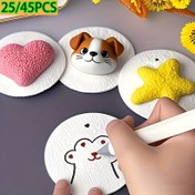 Resim 25/45 adet 3D Sünger Tuval Üç Boyutlu Yuvarlak Tahta Kağıdı, Köpük Genişleme Sanat Eseri Kağıdı, Diy Boyama Sünger Sıkıştırılmış Köpük Dokusu Boyama Yaratıcı ve İlginç Kağıt Sanat, 24 Renkli Su Temizleme Kalemleri ve 1 Su Damlası ile, Arkadaş Partisi Üretimi, Noel, Okul, Ofis, Aile Aktiviteleri Etkileşimi, Duygusal İletişim, Arkadaşlık, Boyama Sanatı Eğlence 