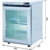 Resim Galleyz Tezgah Altı Mini Dondurucu - 1 Cam Kapılı - 140 Litre 