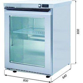 Resim Galleyz Tezgah Altı Mini Dondurucu - 1 Cam Kapılı - 140 Litre 