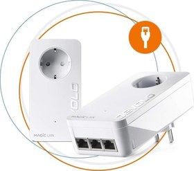 Resim Magic 2 LAN triple Başlangıç Kiti I Mesh Wi-Fi I Powerline: 2.400 I WiFi Menzil Genişletici I Access Point I Tak Devolo