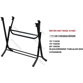 Resim katlanır masa ayağı-büyük boy-siyah renk 