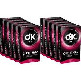 Resim Okey Prezervatif Çifte Haz 100'LÜ ( 10 x 10 ) 