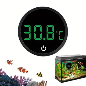 Resim Yüksek hassasiyetli dijital su balığı tankı termometresi - 0,1°C hassas ölçüm, pil ile çalışır, ABS malzeme, akvaryumlarda ve evcil su balıklarının bakımı için ideal, modern estetik, dayanıklı tasarım, su balığı tankı aksesuarları 