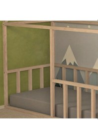 Resim Markaawm Markaawm Montessori Çocuk Yatak Doğal Çam 90X190 Karyola Nisa 