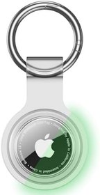 Resim Apple AirTag İle Uyumlu Silikon Koruyucu Anahtarlık Şeffaf 