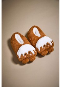 Resim Defacto Kadın Düz Taban Panduf F1543ax25wnbn85 Kahve-bn85 