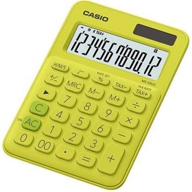 Resim Casio MS-20UC-YG 12 Hane Sarı Masa Üstü Hesap Makinesi 