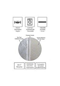 Resim Eliana Home Baskılı, Yıkanabilir Kaymaz Taban Salon Halısı Eli1731 Bej 