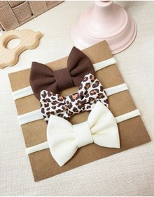 Resim Derinkids 3 Lü Leopar Fiyonk Bebek Bandana Seti 