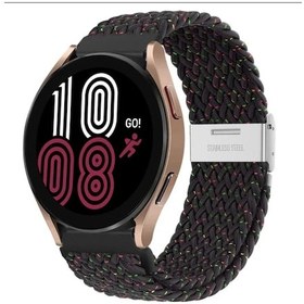 Resim Samsung Galaxy Watch 3 41 Mm Uyumlu 20mm Likralı Örgü Flexible Kayış Akıllı Saat Kordonu 
