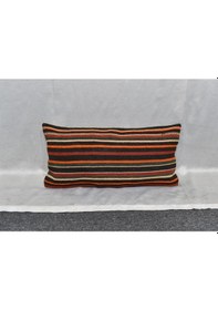 Resim Zehra Abla Halı Yeni El Dokuma Dekoratif Lumbar Kilim Kırlent Yastık Kılıfı 6888 Çok Renkli 