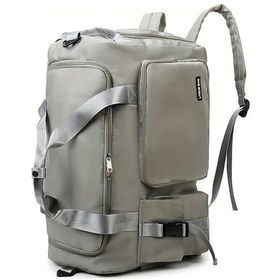 Resim Maxaccess Çok Amaçlı Gri Sırt Çantası Büyük Kapasiteli Spor Fitness Seyahat Yoga Çantası Gri 