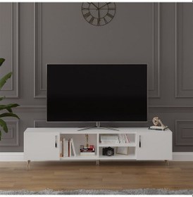 Resim Asra Trend %100 MDFLAM Tv Ünitesi Beyaz T-09 