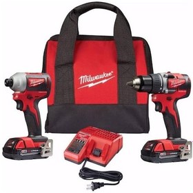 Resim Milwaukee 2892-22CT M18 Fırçasız 2'li Akülü Matkap - Vidalama Set 