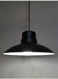 Resim Riolight Retro Siyah Içi Beyaz Tekli Metal Sarkıt Çap: 30Cm (538288153) 