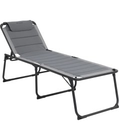 Resim Outwell Samoa Premium Ultra Konforlu 5 Pozisyonlu Katlanır Şezlong Grey 