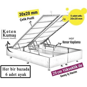 Resim Nironyatak Niron Silver Yatak Baza Başlık Seti 90X190 Tek Kişilik Full Ortop 