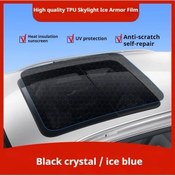 Resim Chuangyinshop 39.37ınch Buz Camu Koruma Film Anti Çizik Kırılmaz Kendini Tamir Eder Buz Mavisi 