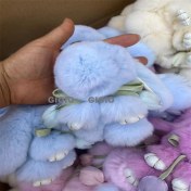 Resim Silver1 Gıoıo Yeni Yay Süsleri Tavşan Peluş Bebek Çekicilik Araba Anahtarlık Kolye (Yurt Dışından) 