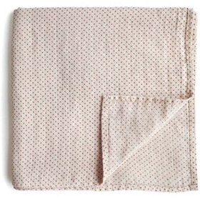 Resim Mushie Organik Müslin Örtü / Kundak - Caramel Polka Dots 