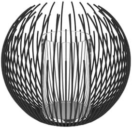 Resim Eglo My Light My Style 422771 "Venezuela" 20,7 Cm Yüksekliğinde 23,7 Cm Çapında Siyah Şeffaf Dekoratif Mumluk 