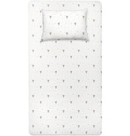 Resim Koko %100 Organik Pamuk Bebek Lastikli Çarşaf Seti 70 x 140 cm 
