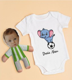 Resim Bitmeyenkartus Bk Kids Kişiye Özel Fotoğraflı Bebek Yastık Ve Bebek Body Zıbın H (550905852) Çok Renkli 