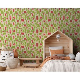 Resim Yeşil Kırmızı Harfler 16 M2 Duvar Kağıdı 81362 Çok Renkli 